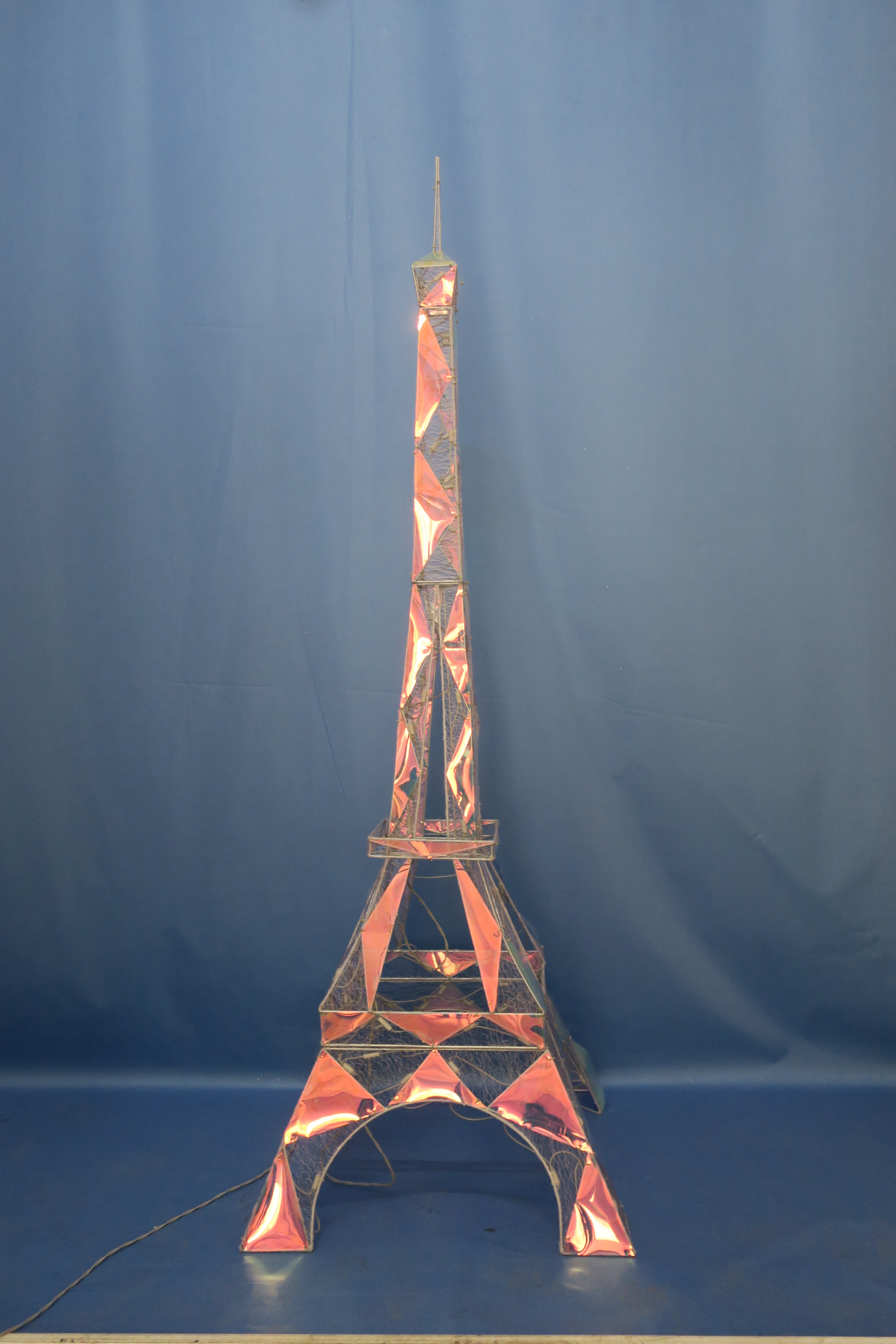 84-inch 150-light iron tower decor with rainbow film.