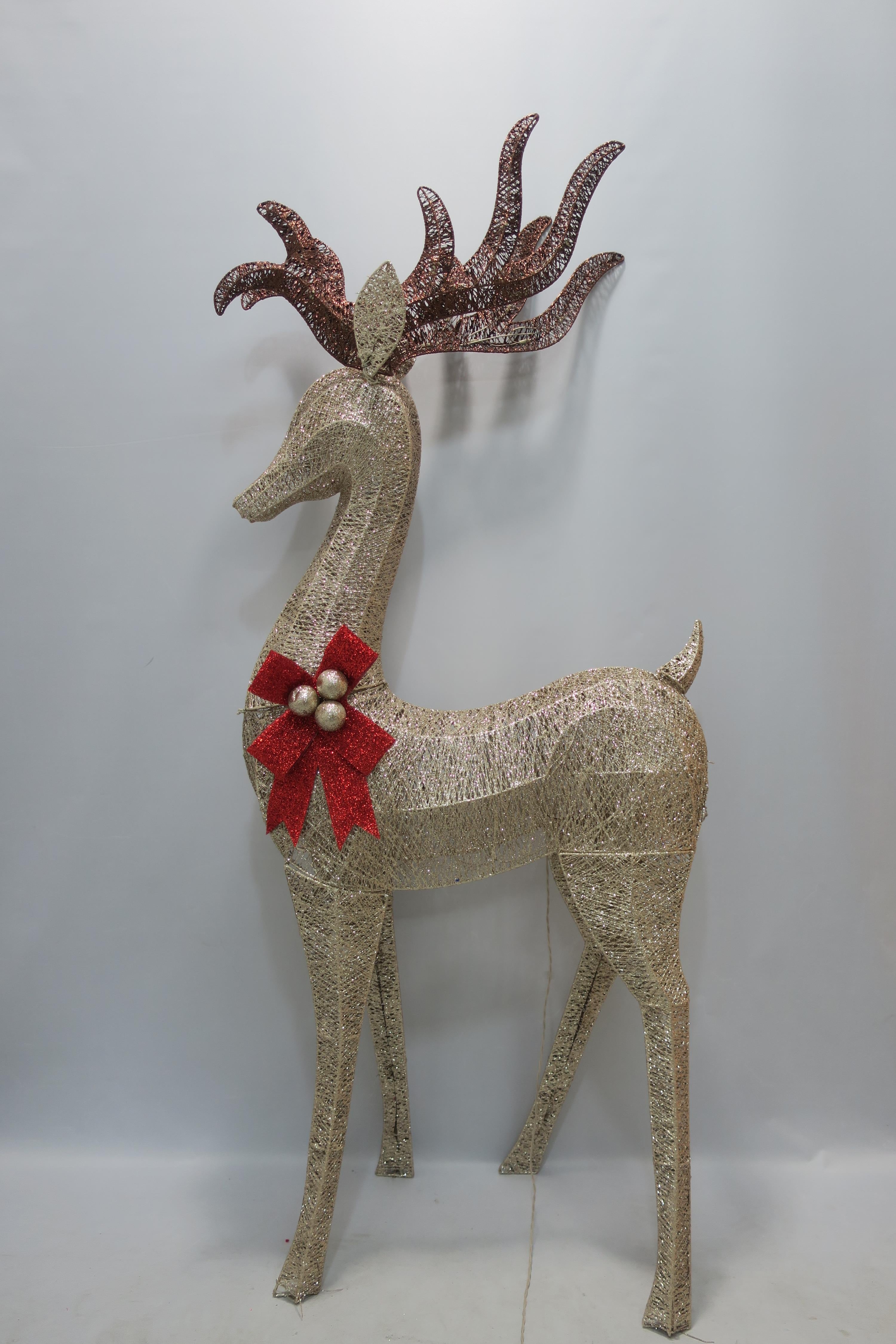 74-inch 160-Light Cotton-Wrapped Standing Buck