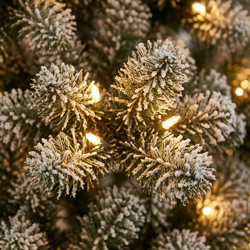 Flocked Christmas Tree with PE & PVC Mixed Tips