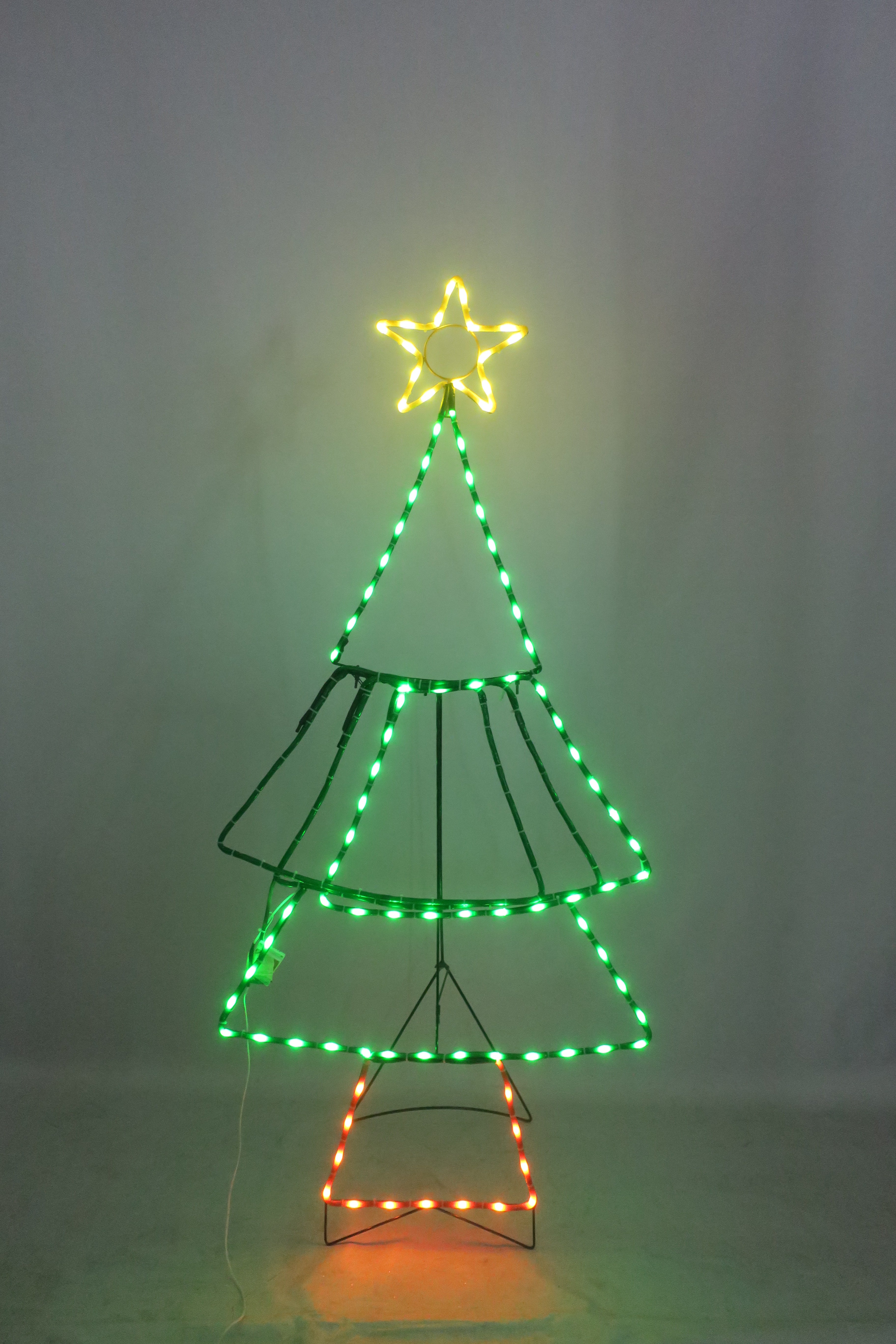60-inch Animated Waving Christmas Tree Neon Light
