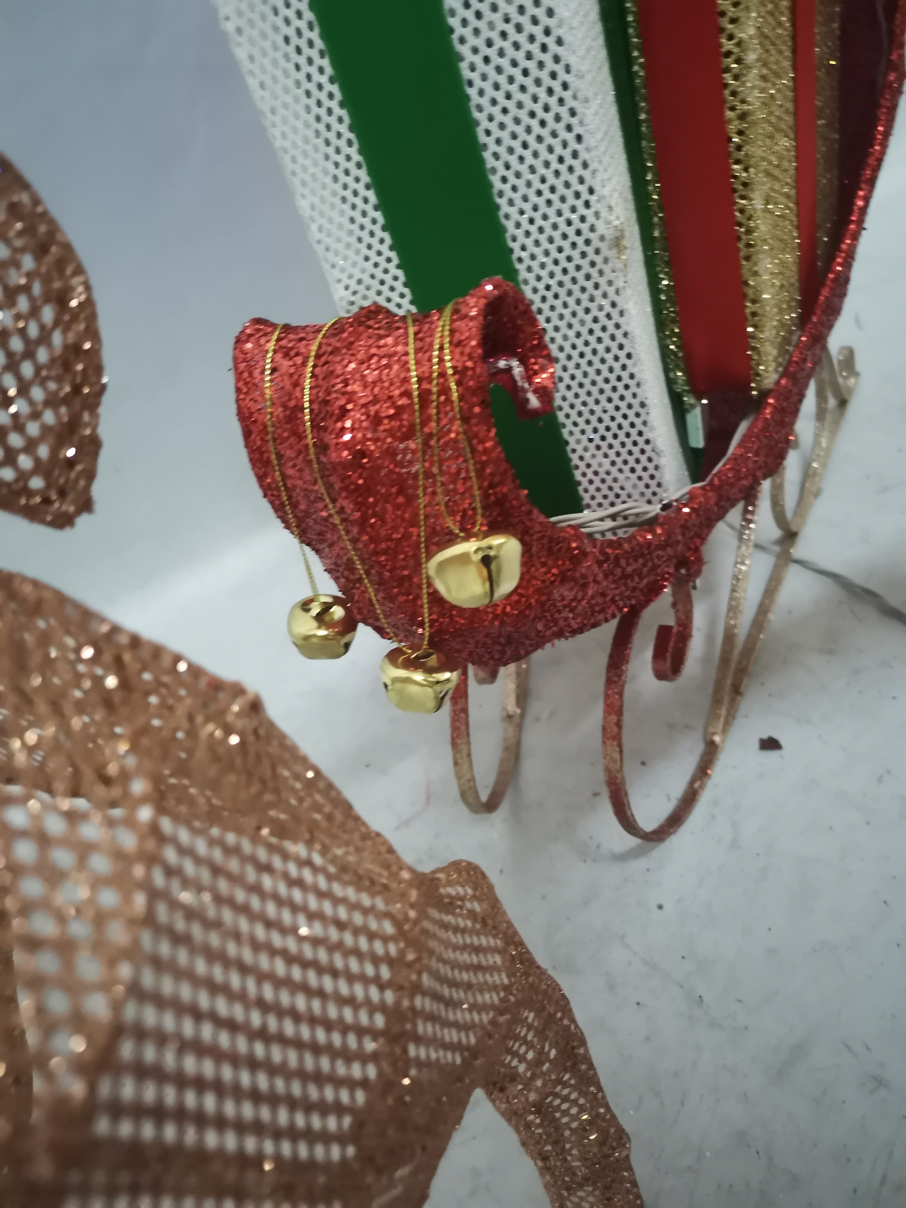 28/18 inch two sizes available, 65-light fabric deer cart decorative light