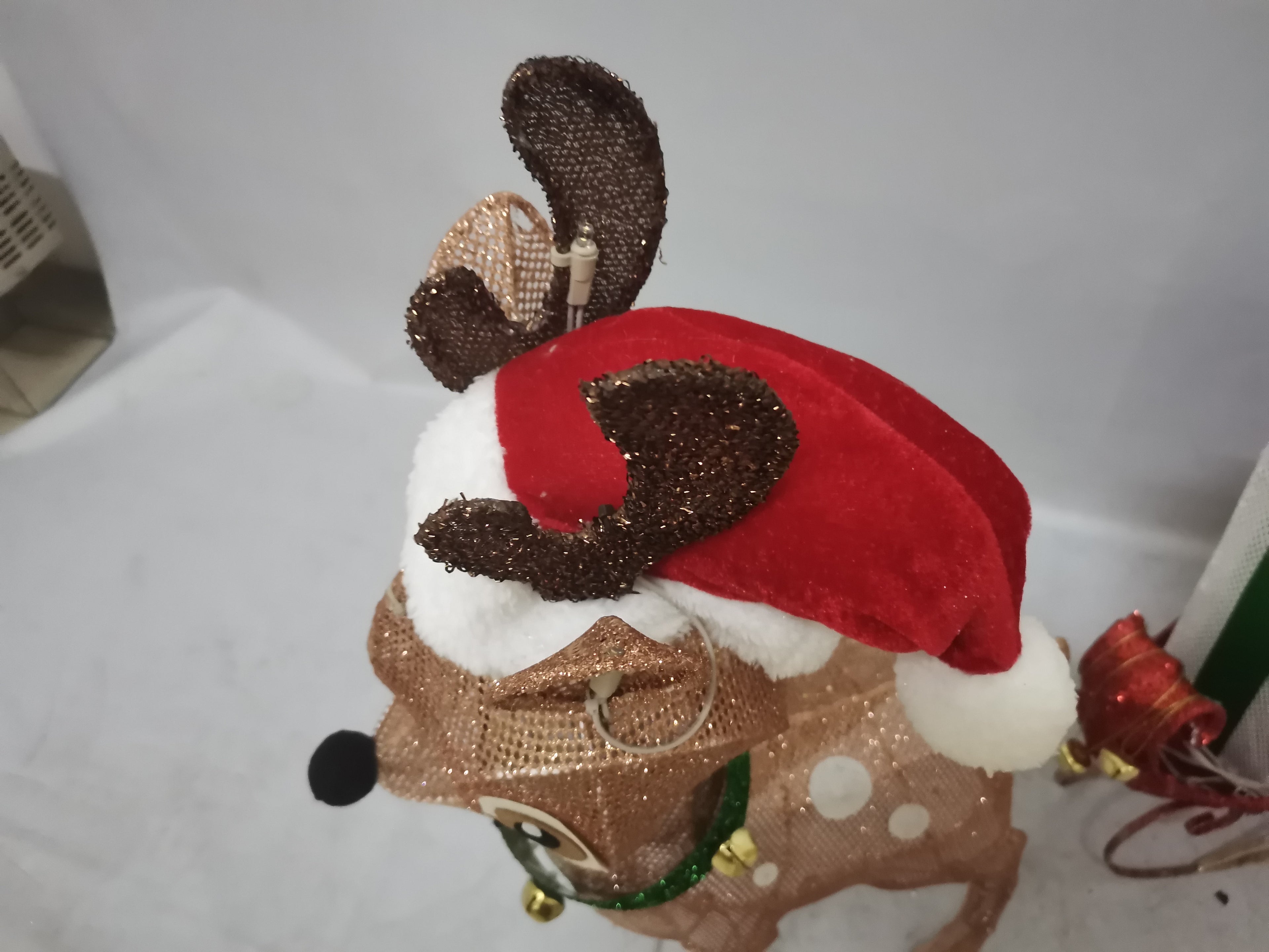 28/18 inch two sizes available, 65-light fabric deer cart decorative light