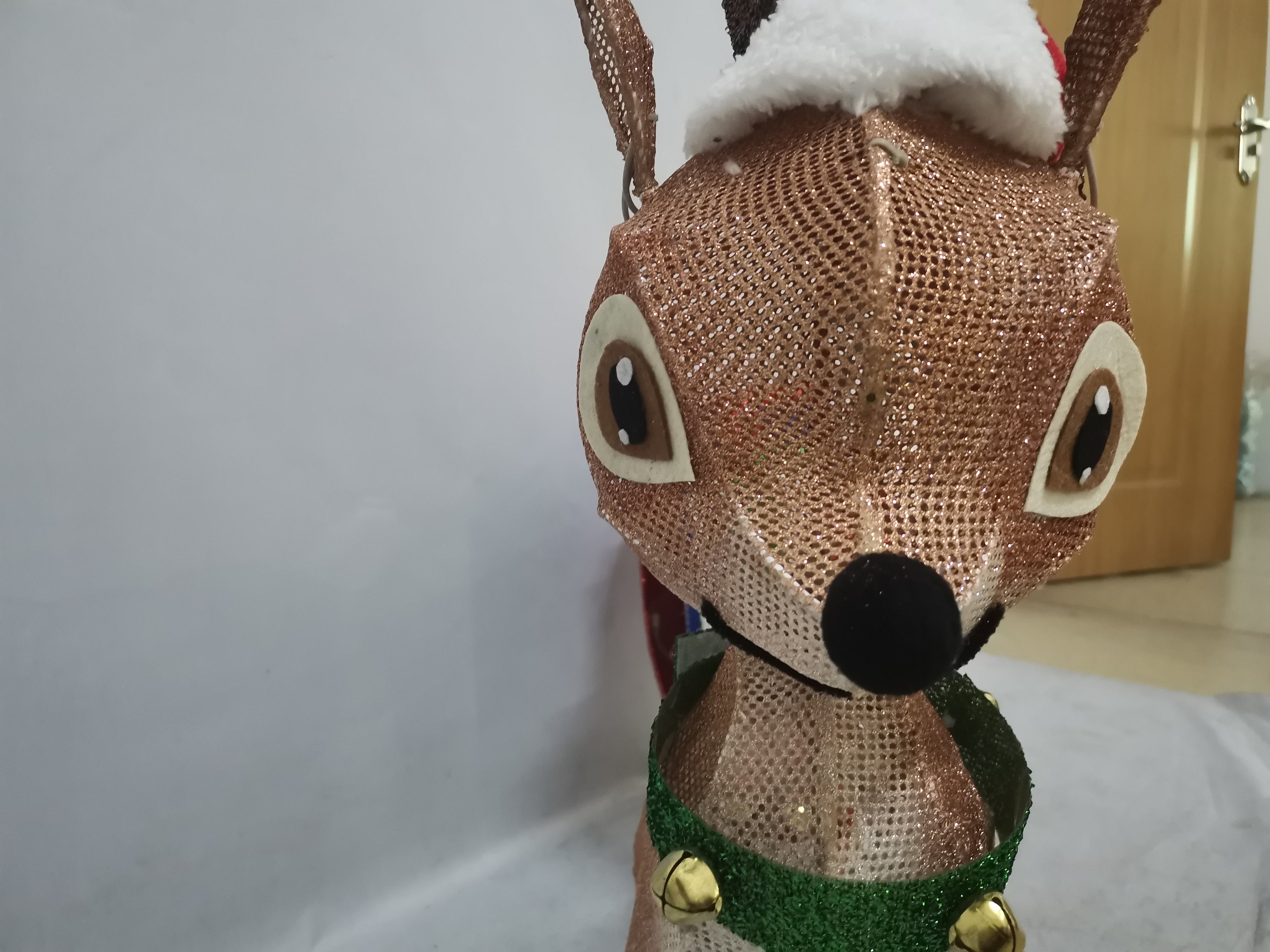 28/18 inch two sizes available, 65-light fabric deer cart decorative light