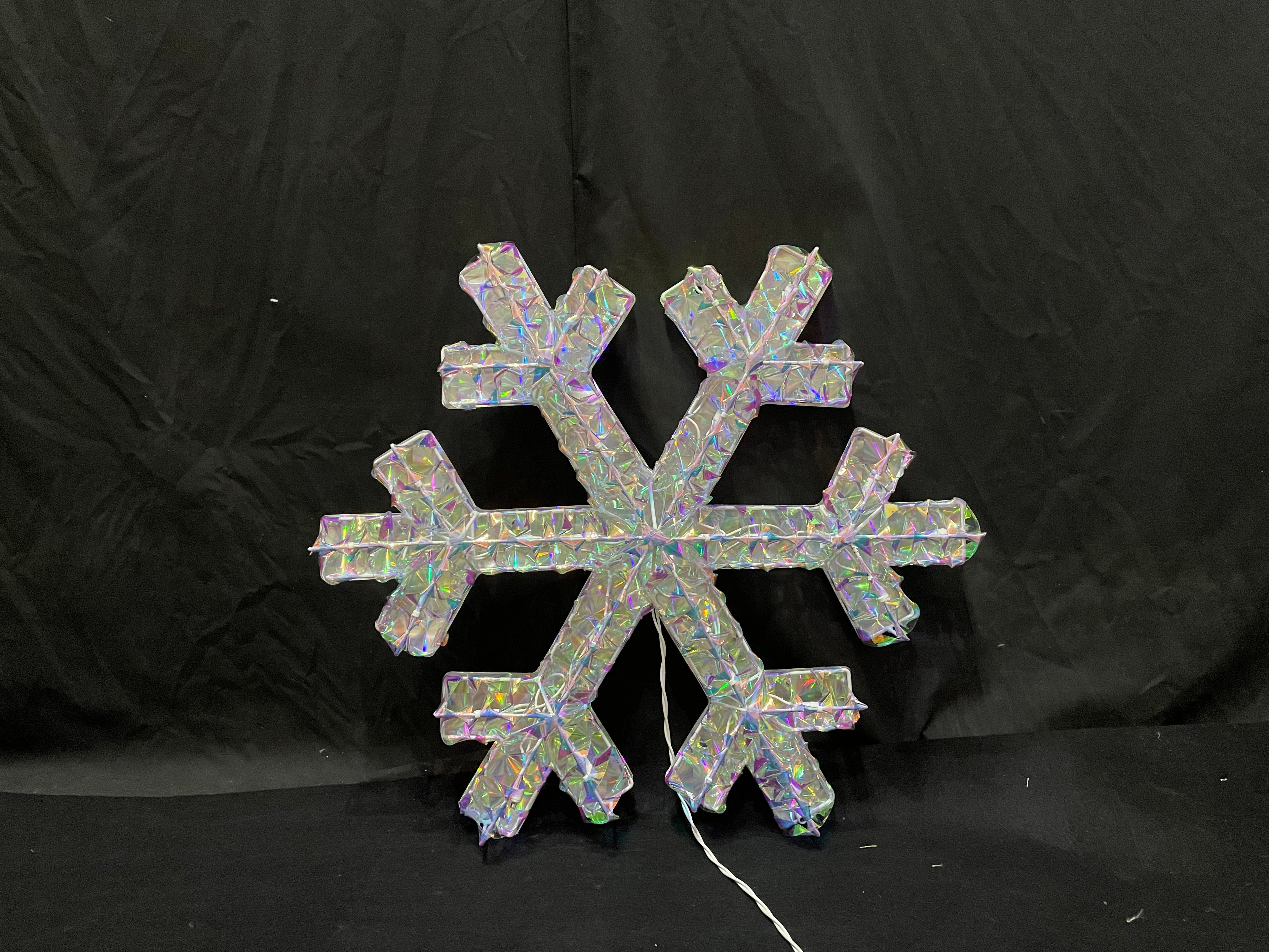 20-inch 35-light iridescent PVC strip snowflake light