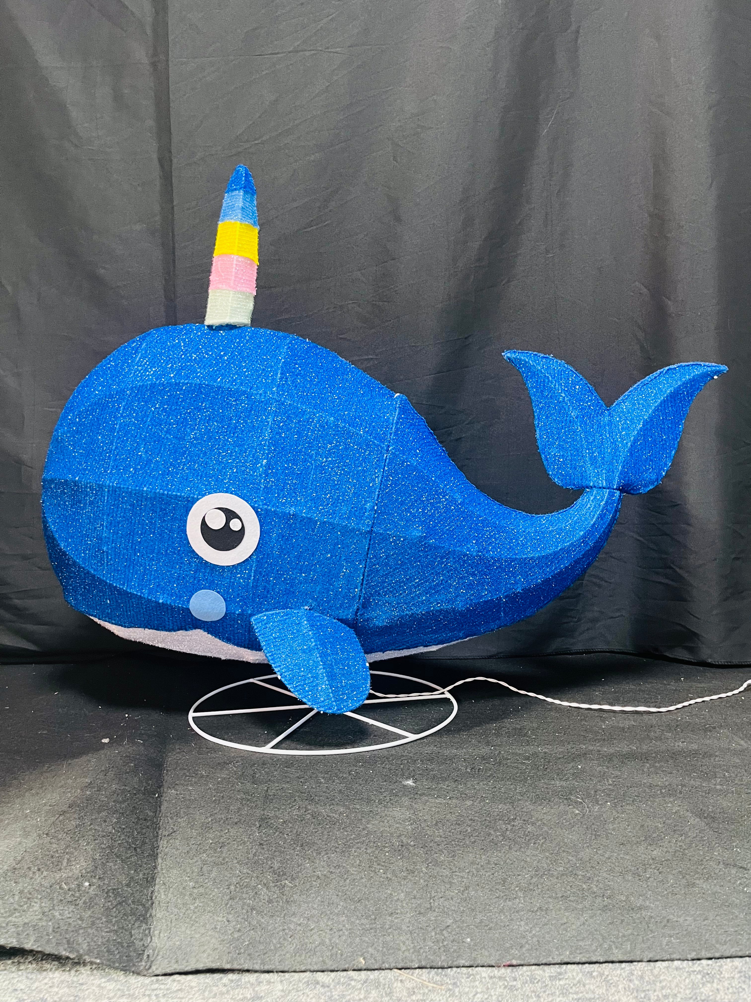 LED Blue Narwhal Whale