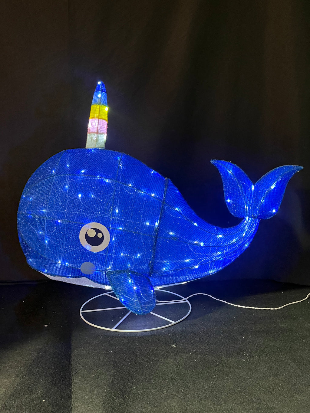 LED Blue Narwhal Whale