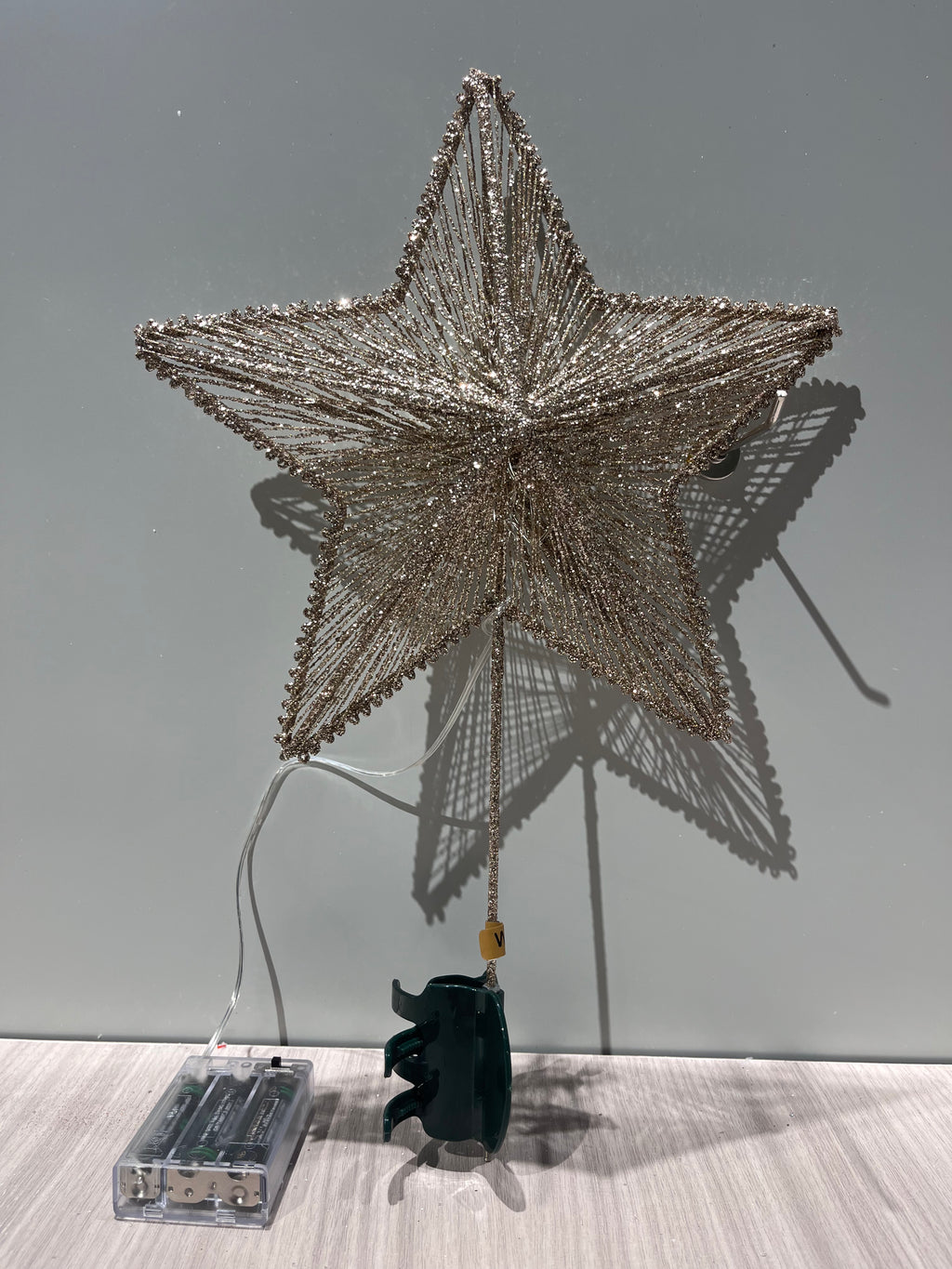 Glitter LED Star Tree Topper