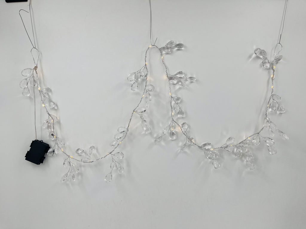 Crystal Teardrop LED String Light – Decorative Garland