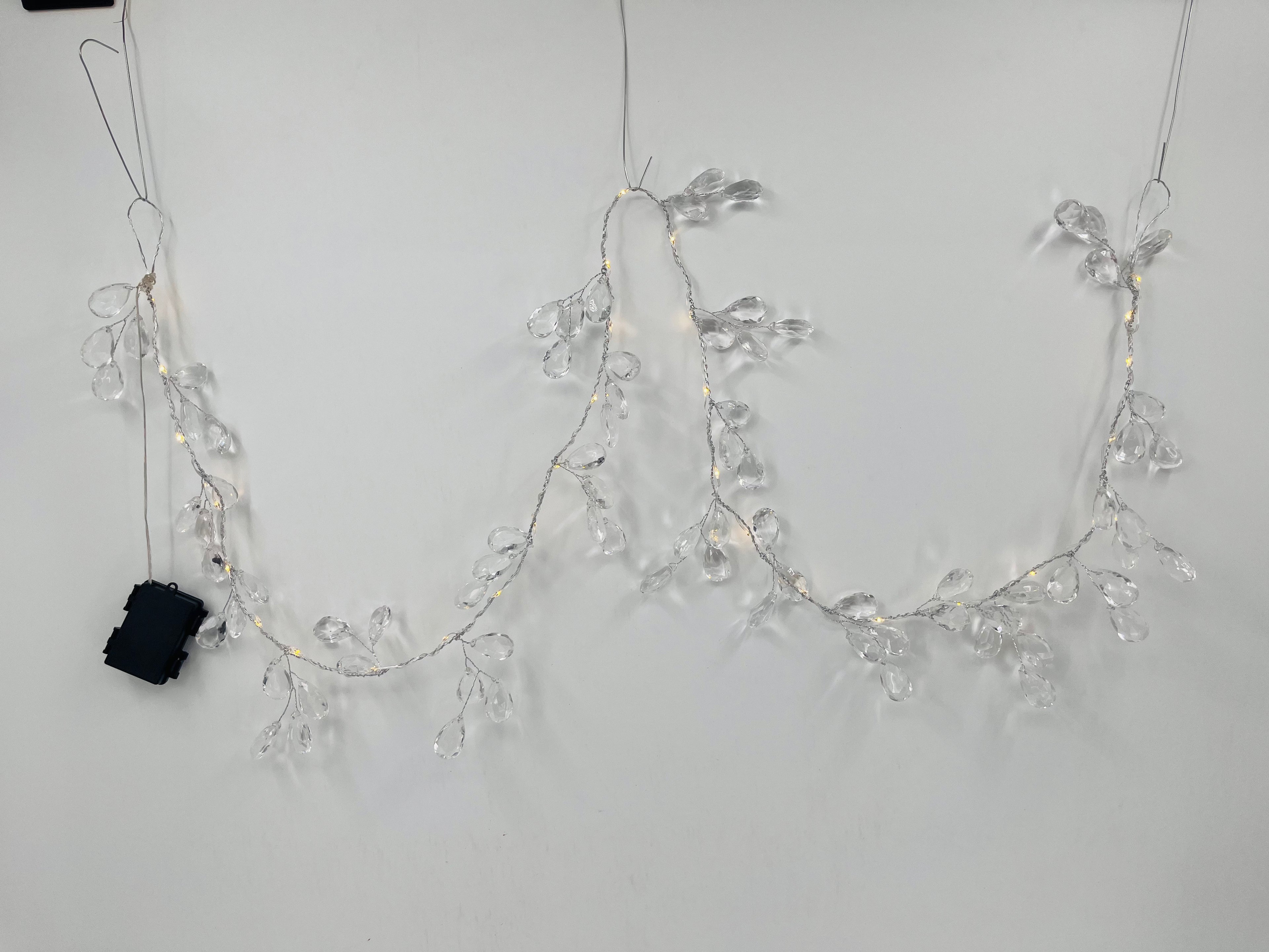 Crystal Teardrop LED String Light – Decorative Garland