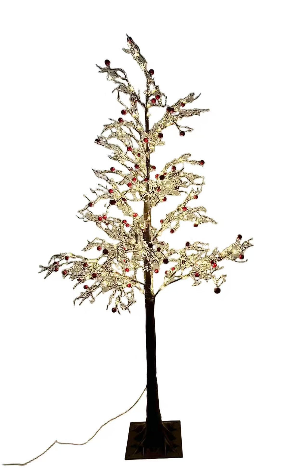 LED Lighted Berry Tree – Frosted Christmas Decor