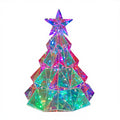 LED Iridescent Holographic Christmas Tree – Light-Up Tabletop Decor