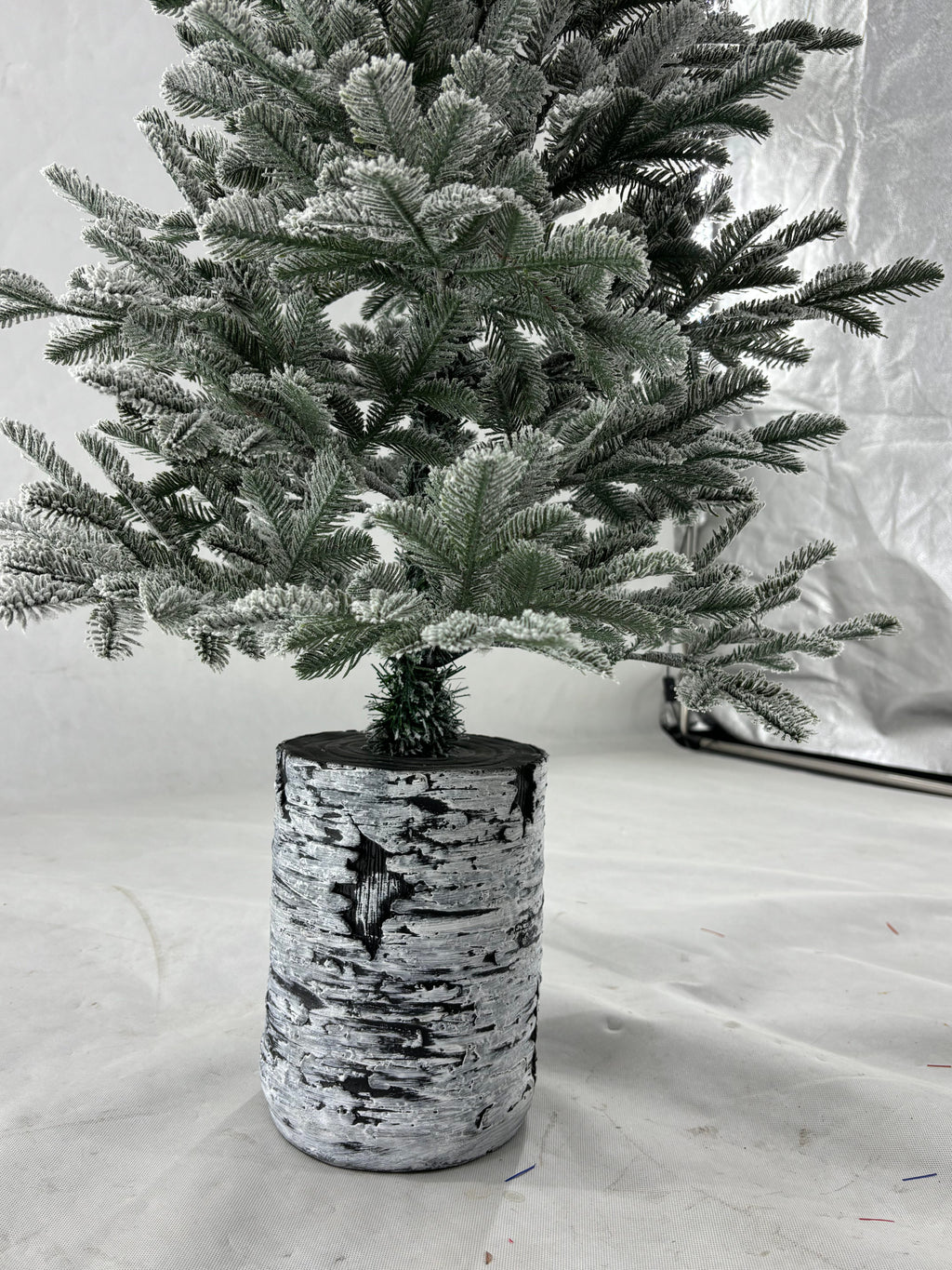 Floked PE Potted Christmas Tree