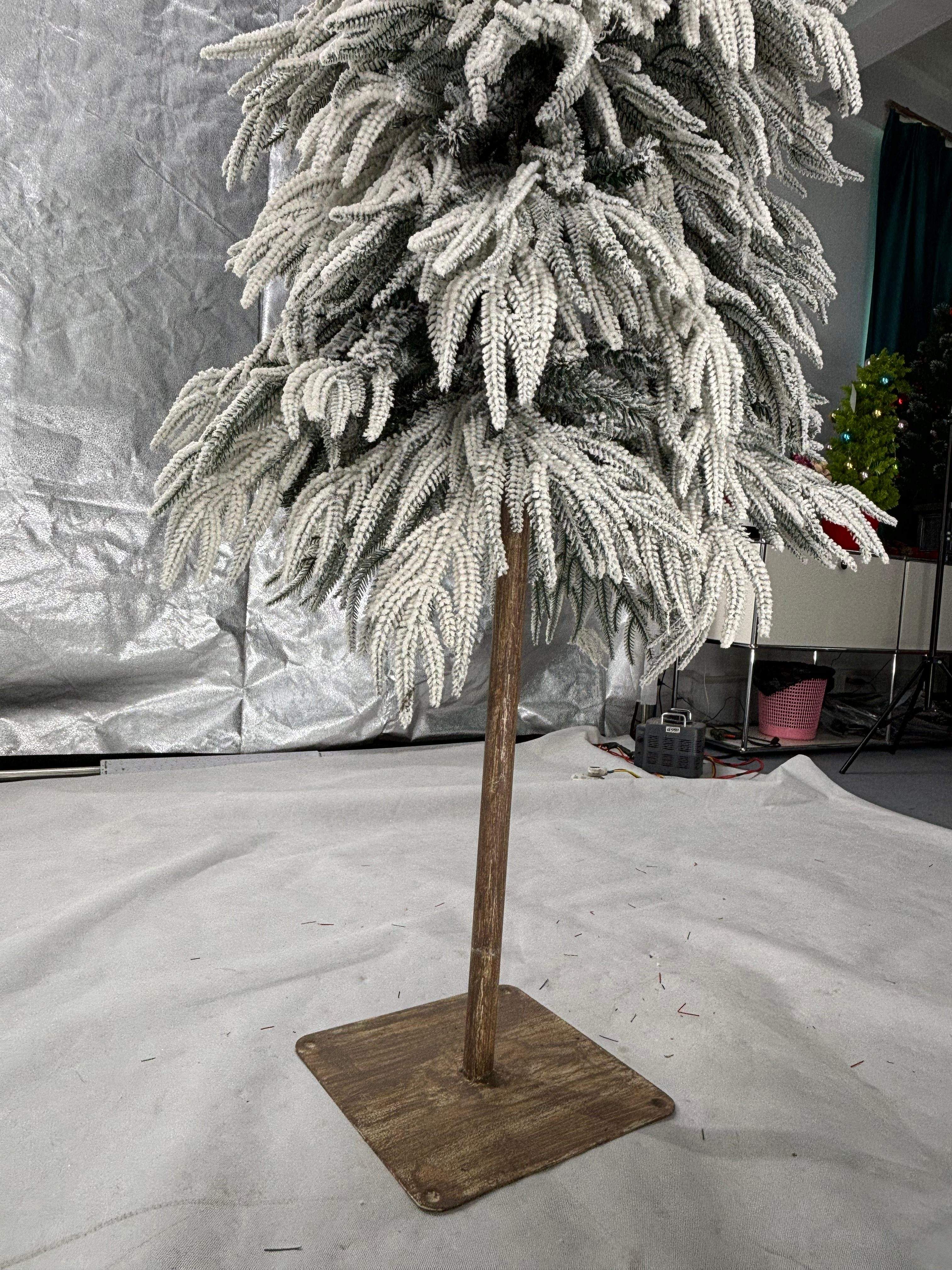 180CM PE Flocked Pencil Christmas Tree