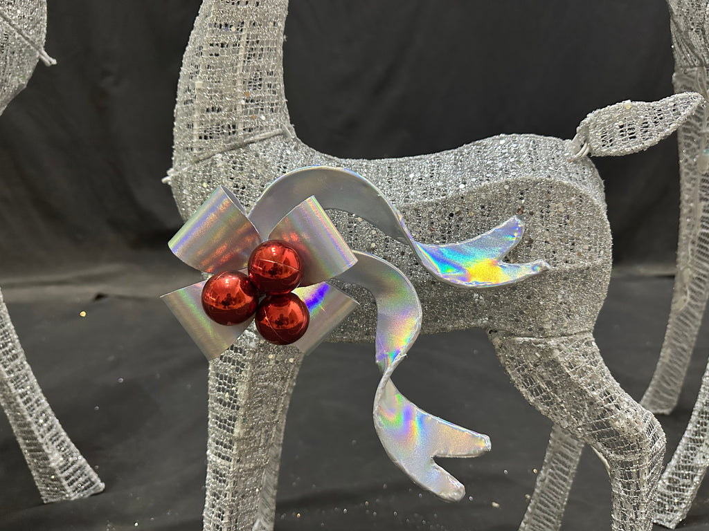48/40/24-inch mesh fabric four-color deer family lights