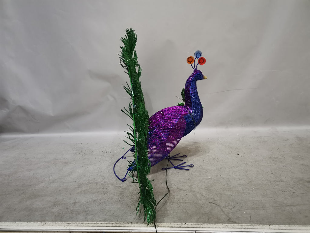 36-inch 90-lamp fabric peacock decorative light