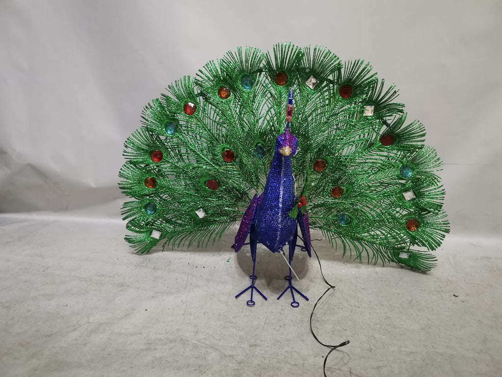 36-inch 90-lamp fabric peacock decorative light