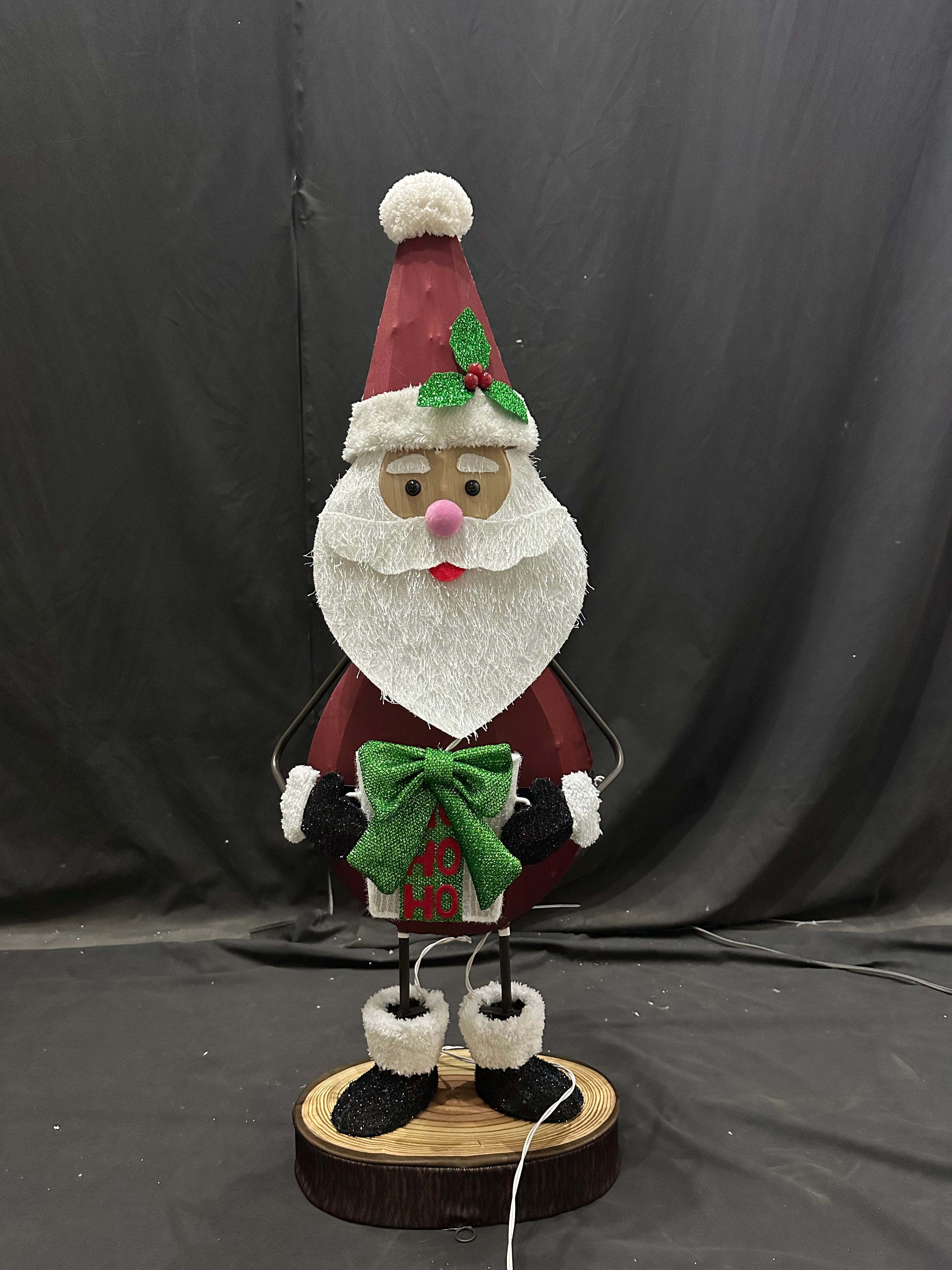38-inch 60-light fabric stump Santa Claus light