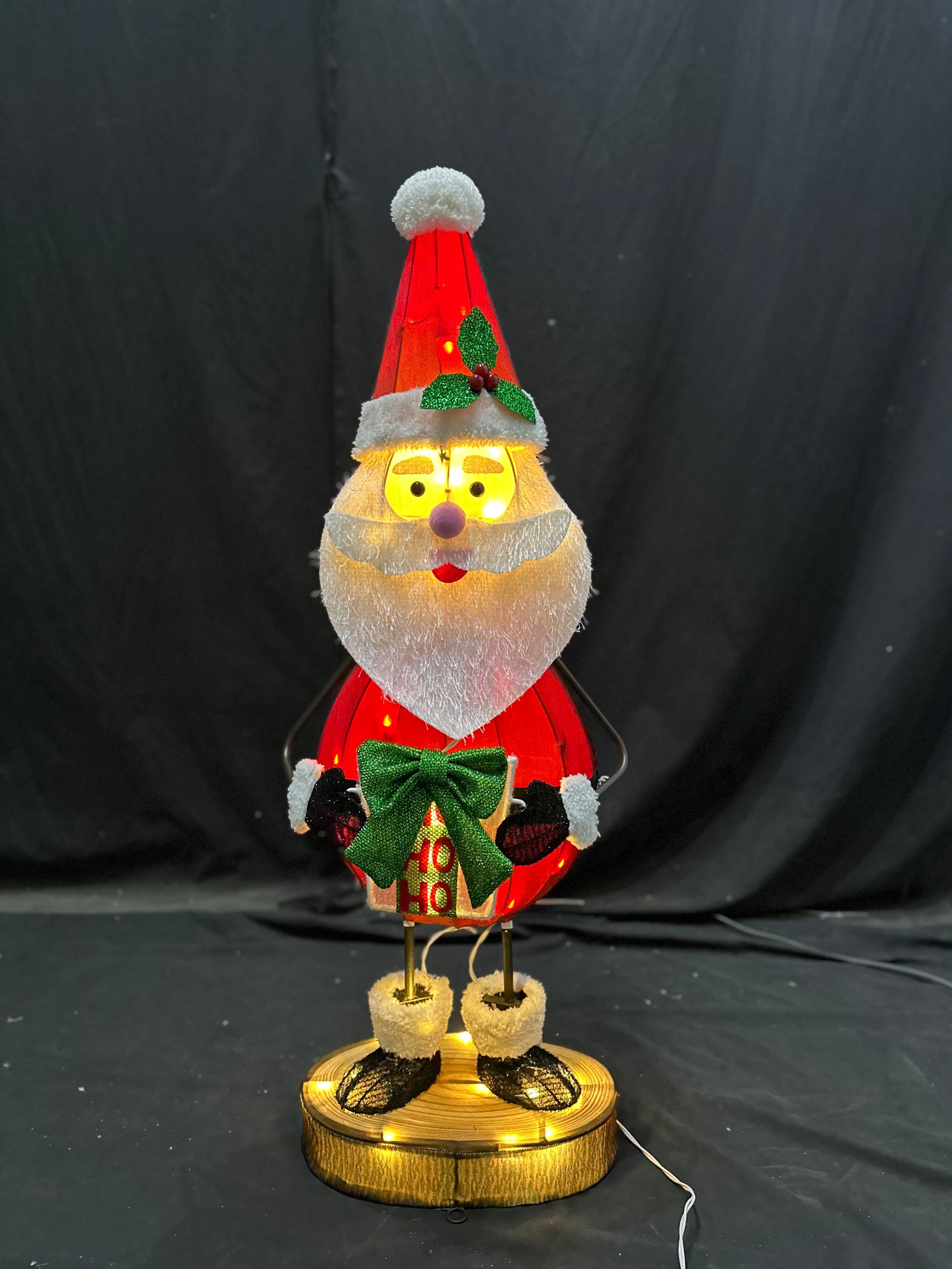 38-inch 60-light fabric stump Santa Claus light