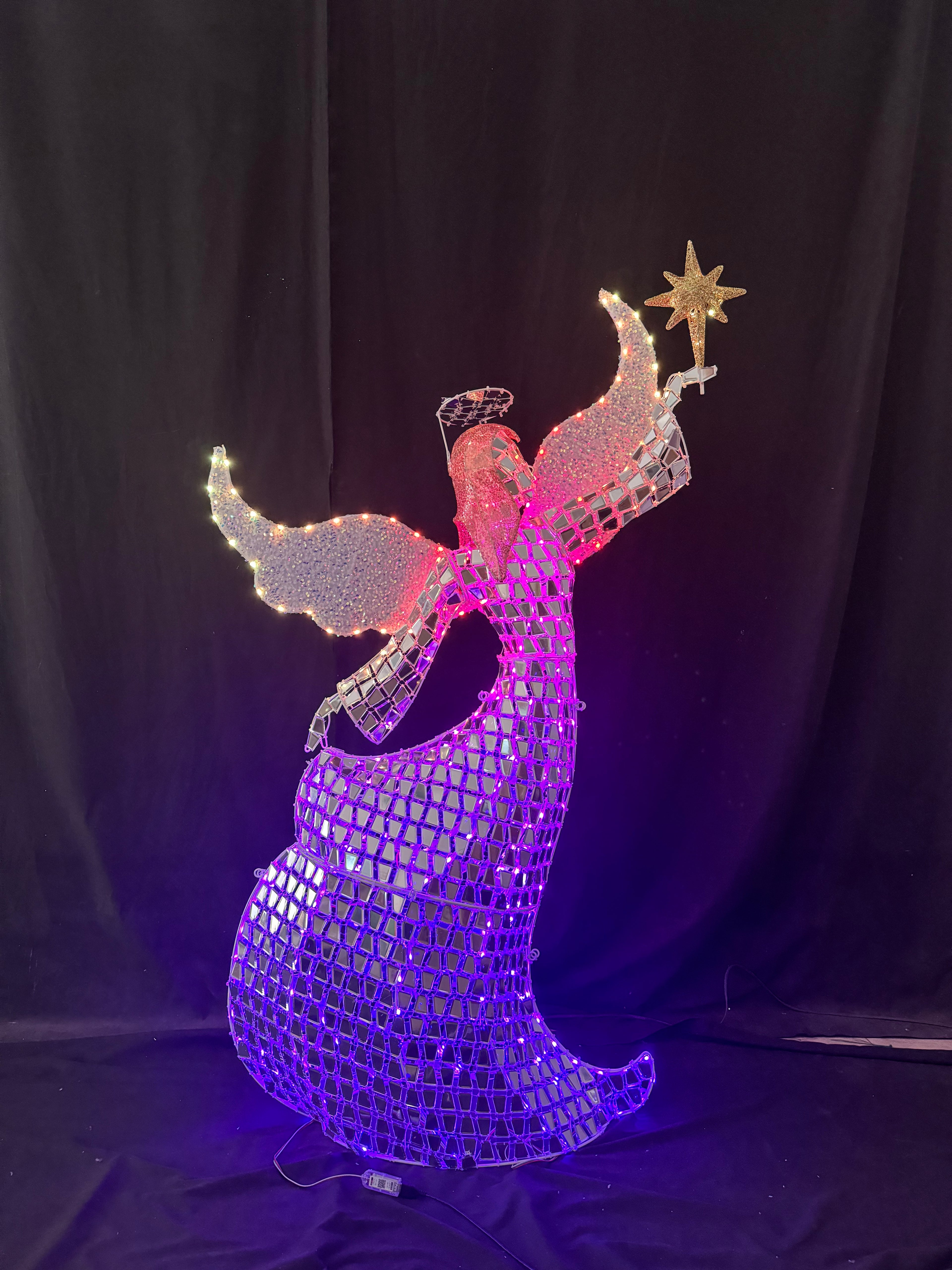 60-inch 274-light RGB fairy light patch angel decoration