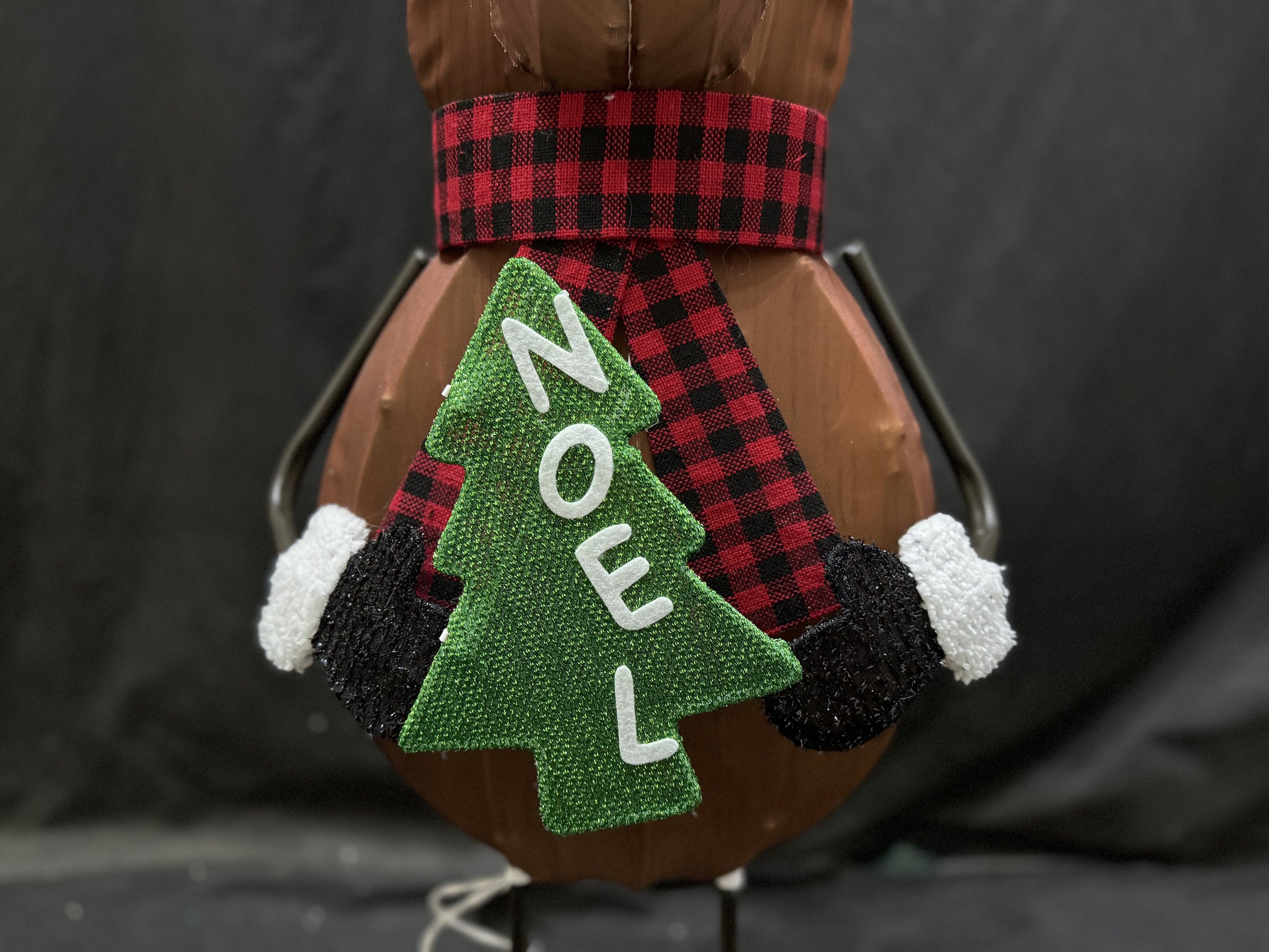 36-inch 60-light fabric stump reindeer light