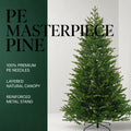 Factory Direct Classic Noble Fir Christmas Tree Unlit Thick Layered Pine Needles High Simulation Real Wood Tone Trunk Sturdy Metal Base Home Xmas Decoration