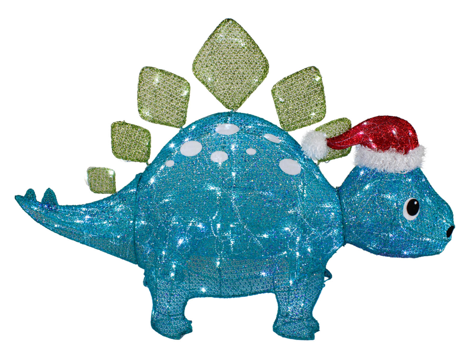 38-inch 80-light fabric-wrapped crawling dinosaur decoration