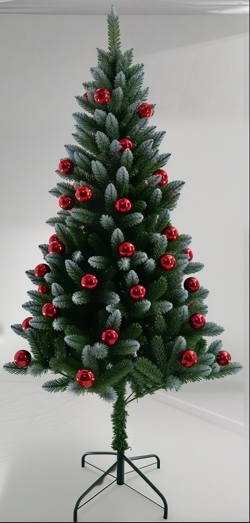 PVC Green Christmas Tree with Red Christmas Balls