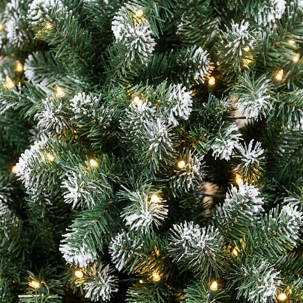 Flocked Christmas Tree with PE & PVC Mixed Tips