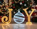 22-inch 105-light fabric-wrapped tube light "JOY" decoration