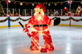 39-inch 100-light fabric-wrapped hockey husband decoration