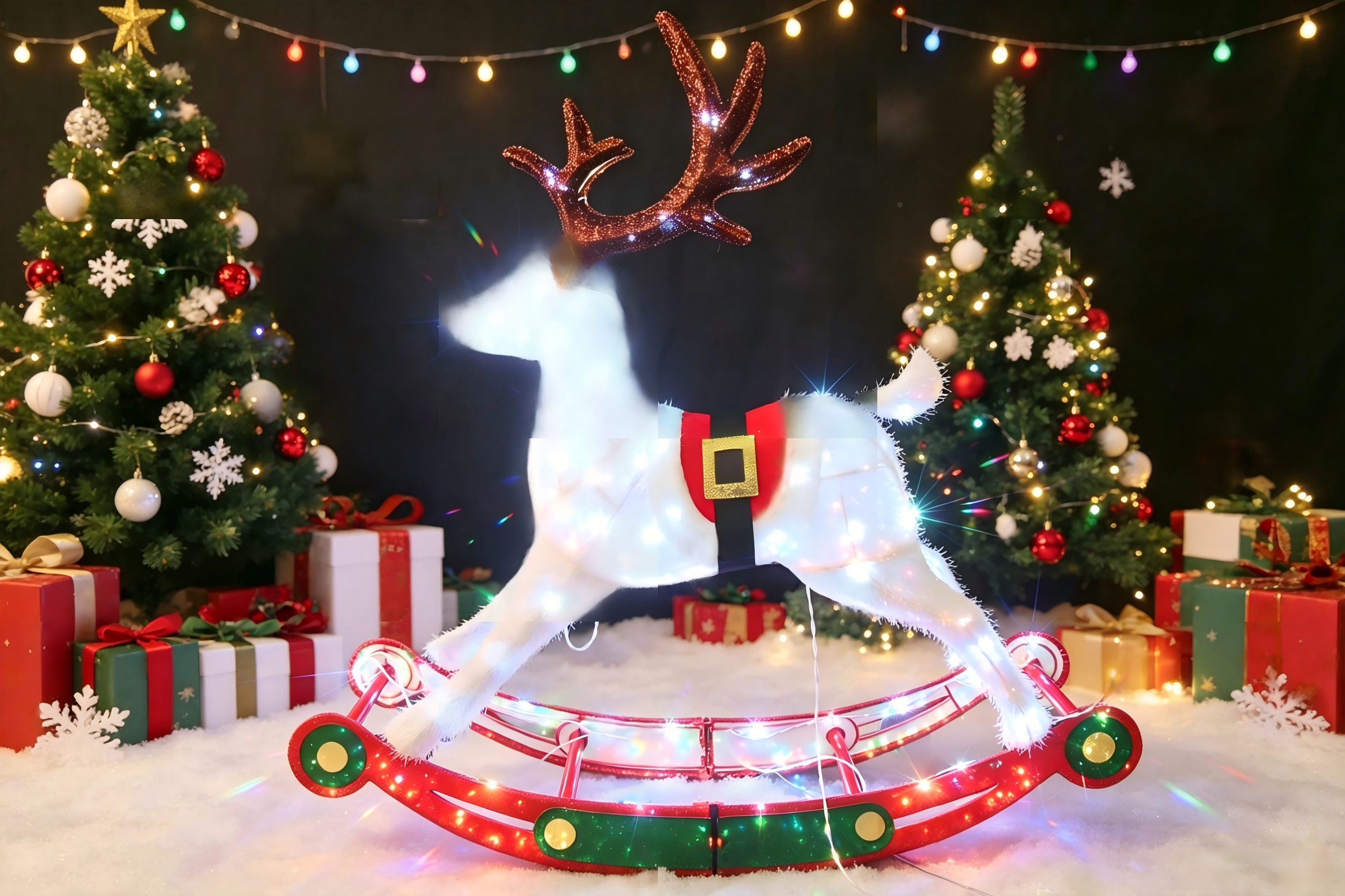 41-inch Rocking Reindeer Light 65Light