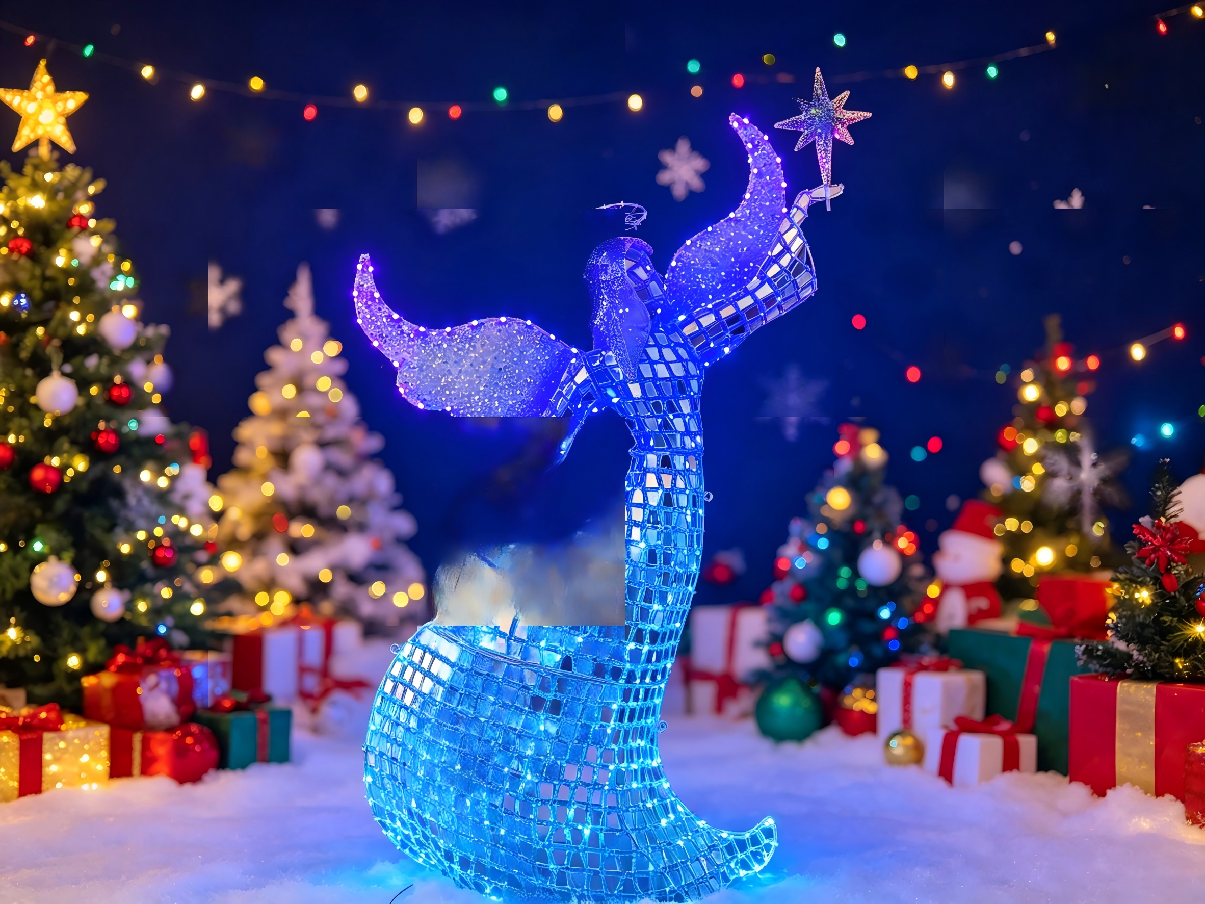 60-inch 274-light RGB fairy light patch angel decoration