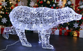 48-inch 105-light polar bear decoration with clear tube wrapped around