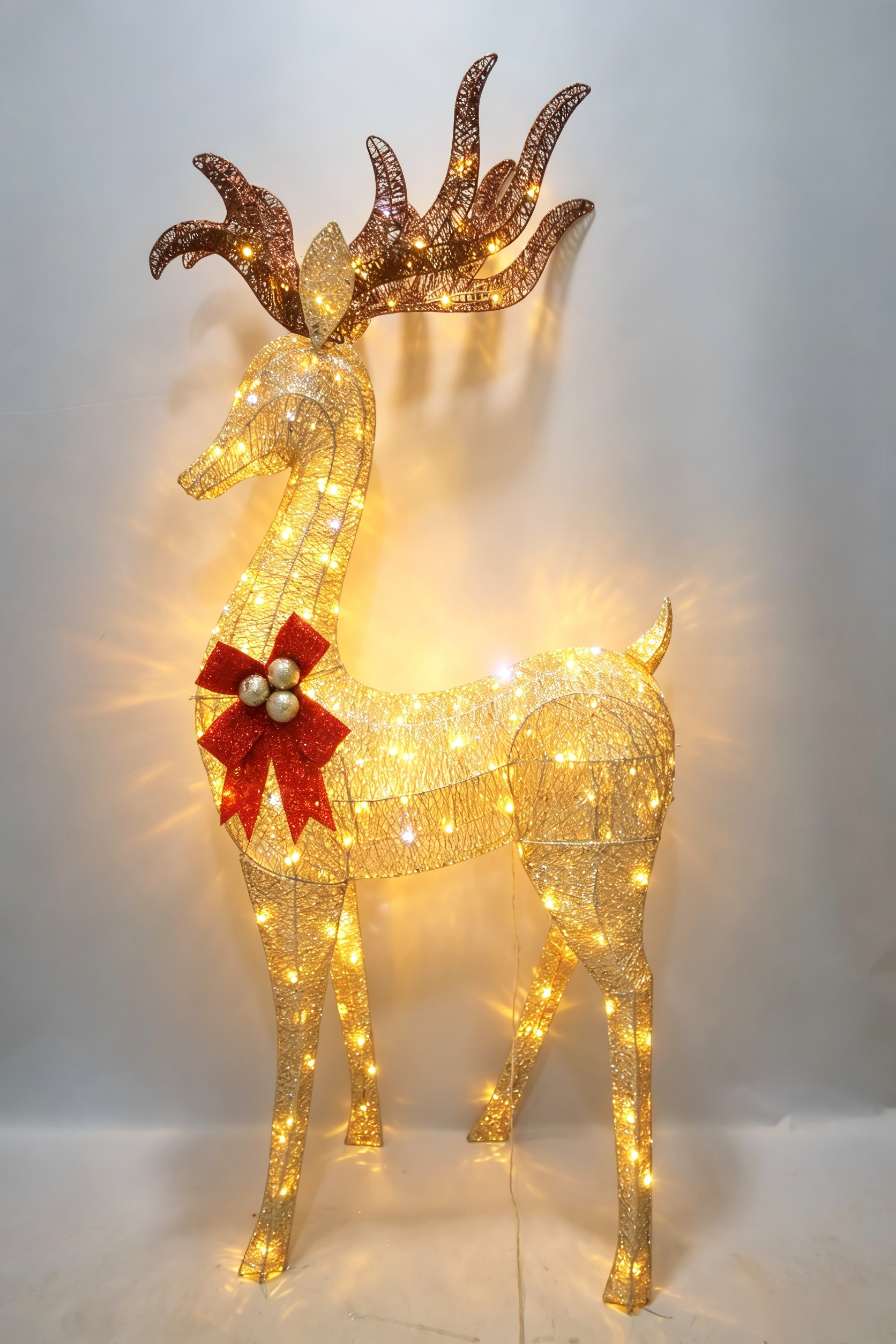 74-inch 160-Light Cotton-Wrapped Standing Buck