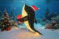 49-inch 160-light plush whale decorative light