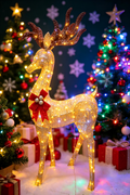 74-inch 160-Light Cotton-Wrapped Standing Buck