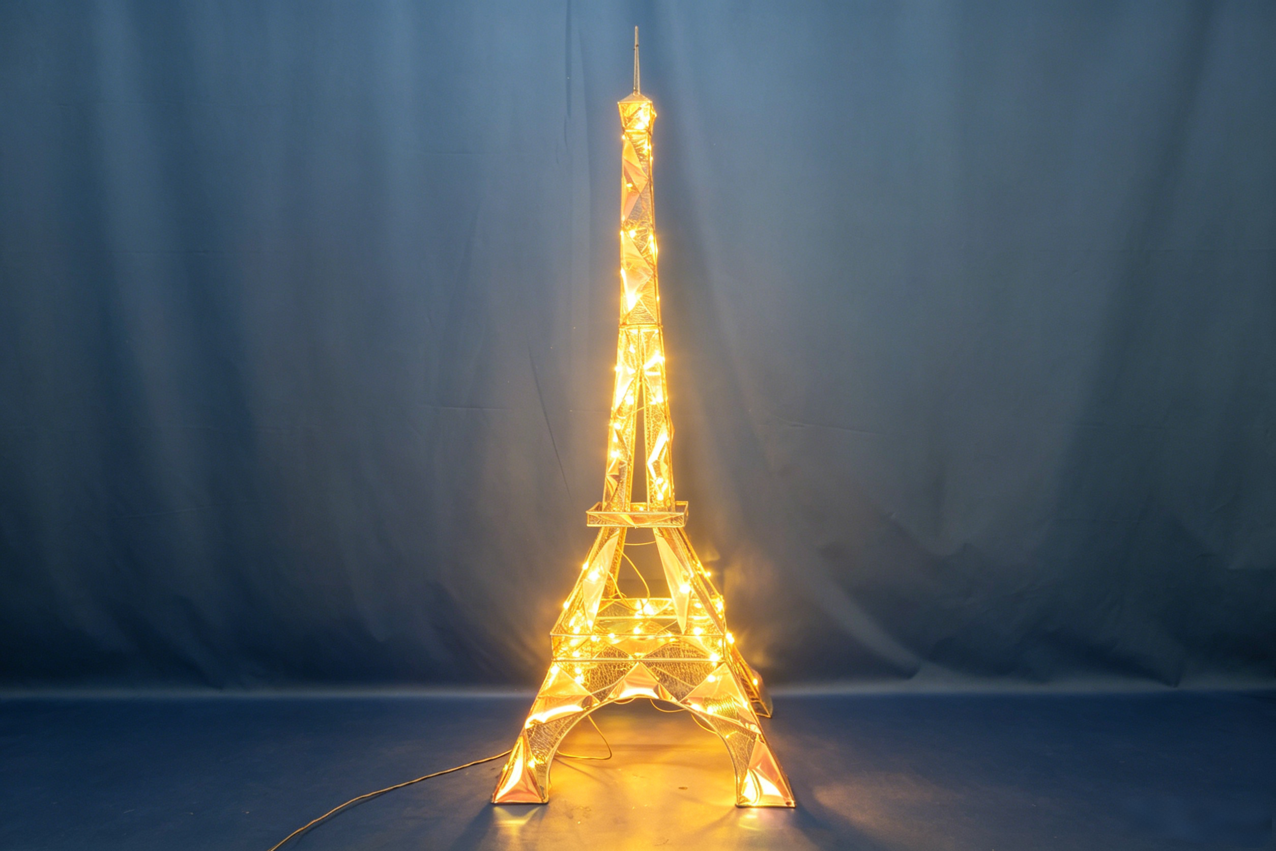 84-inch 150-light iron tower decor with rainbow film.