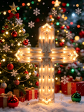 19-inch 40-light plastic frame cross decorative light