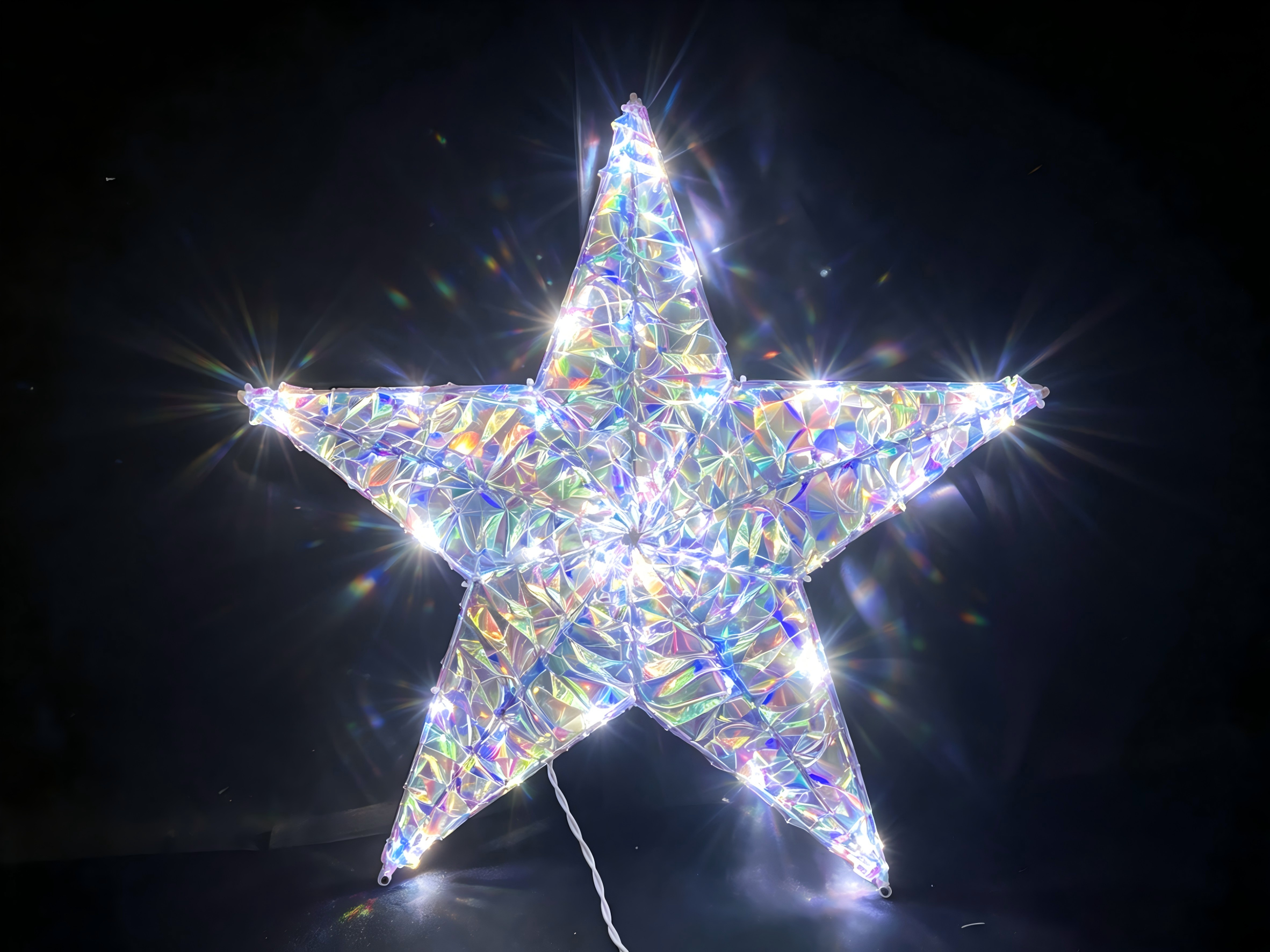 20-inch 35-light iridescent PVC strip star light
