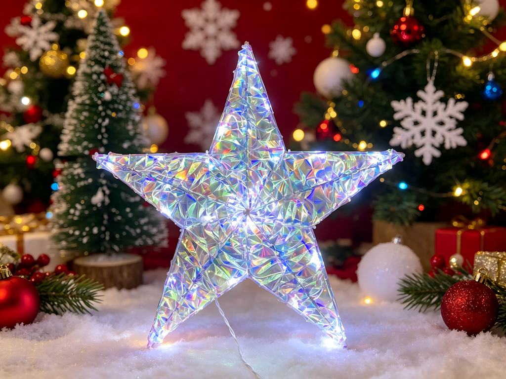 20-inch 35-light iridescent PVC strip star light