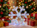 20-inch 35-light iridescent PVC strip snowflake light