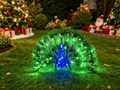 36-inch 90-lamp fabric peacock decorative light