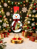 36-inch 60-light fabric stump snowman light