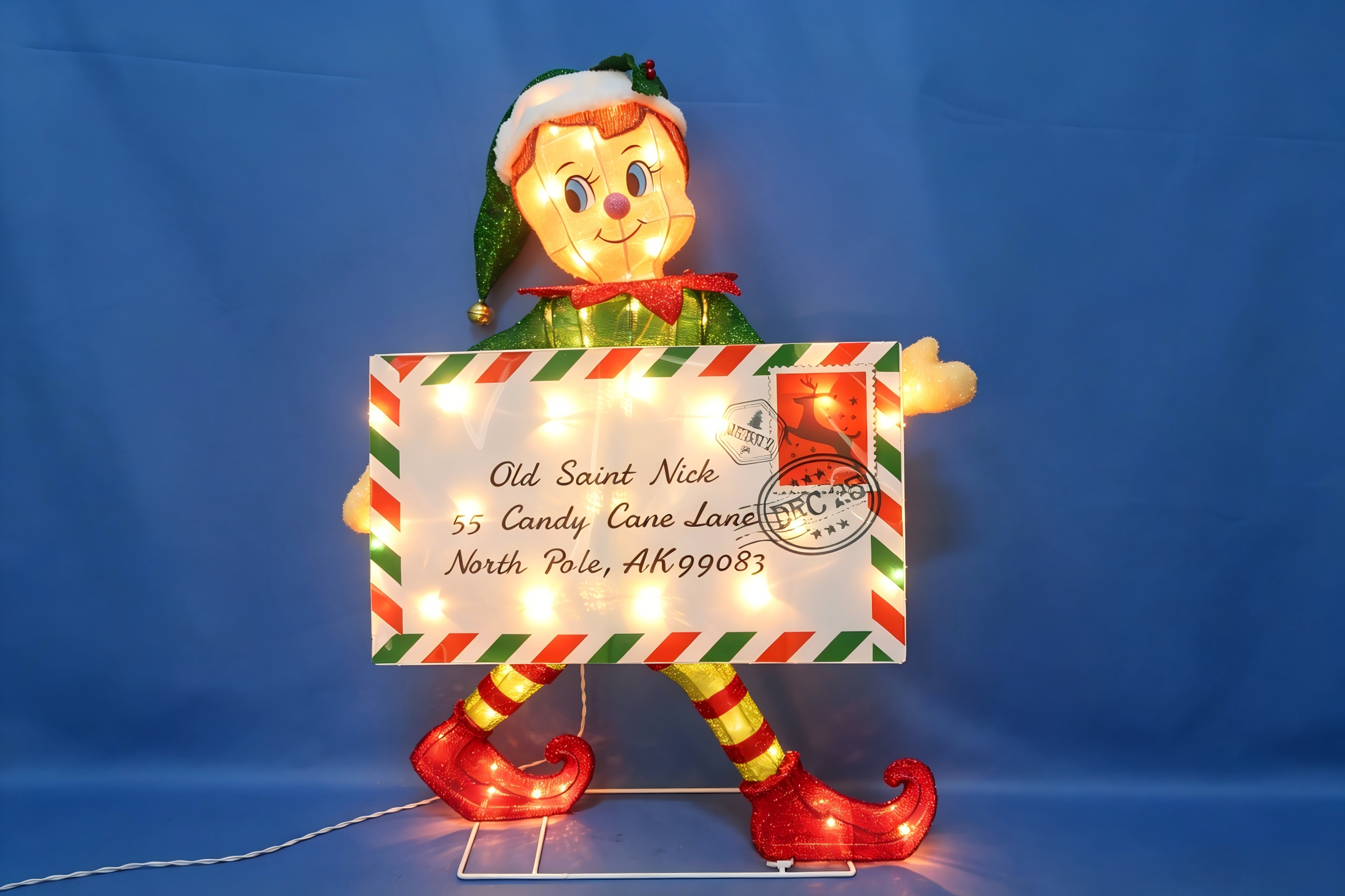 40-inch 70-light fabric elf with envelope