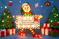 40-inch 70-light fabric elf with envelope