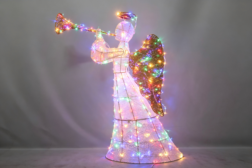 60-inch 210-Light 4-Color Trumpeting Angel Light