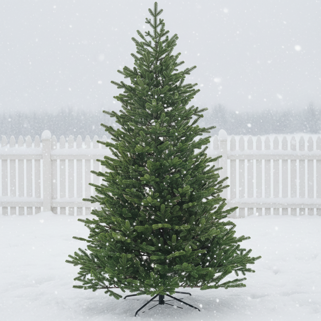 Green PE Leaf Metal Fork Christmas Tree Product Introduction
