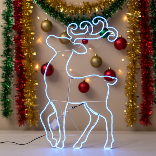 25-inch Standing Deer with Tube Light Straps