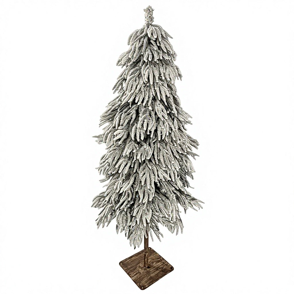 180CM PE Flocked Pencil Christmas Tree