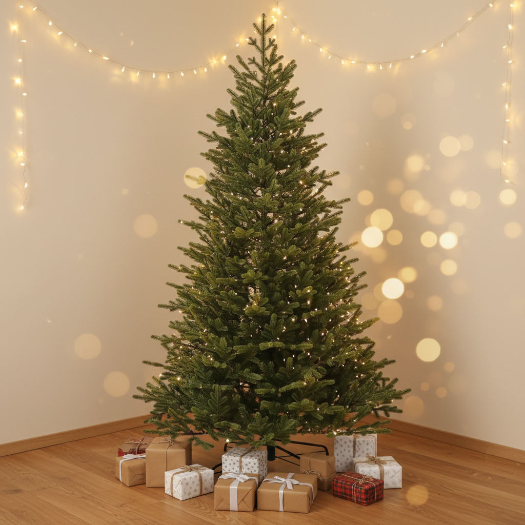 Green PE Leaf Metal Fork Christmas Tree Product Introduction